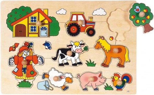 Puzzle Pentru Copii Din Lemn Pegged Pentru 1+ Ani 7 Piese (Diverse Modele) 1 Buc Goki