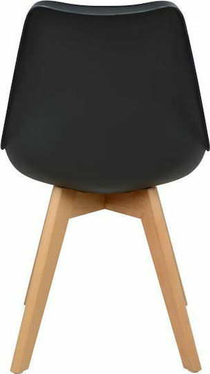 Kitchen Polypropylene Chair Black 47x56.6x82cm