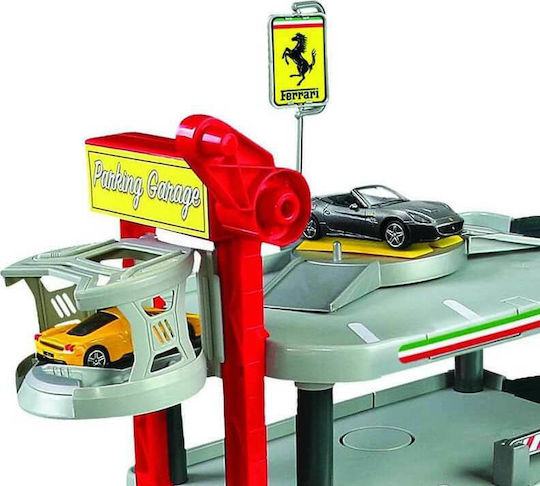 Bburago Race Play Parking Garage with 2 Cars Garage Scale 1:43 for 3+ Years