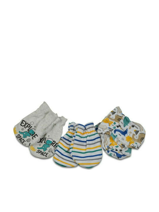 Set Kids Gloves MIttens for Newborn Blue 3pcs