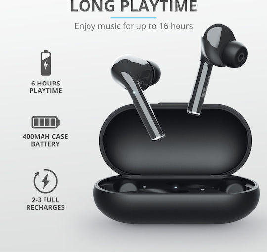 Trust Nika Touch In-ear Bluetooth Handsfree Earphones with Charging Case Black