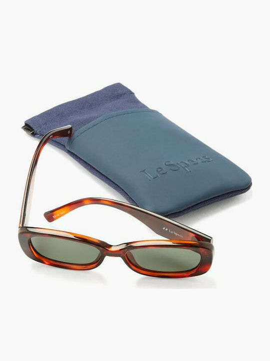 Le Specs Unreal Unisex Sunglasses with Brown Tartaruga Plastic Frame and Gray Lens LSP2002256