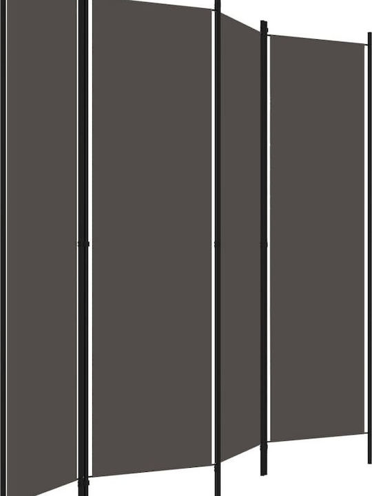 vidaXL Decorative Room Divider Metal with 4 Panels 200x180cm