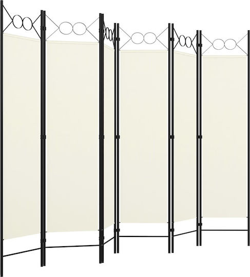 vidaXL Decorativ Paravan Metalic cu 6 Panouri 240x180cm