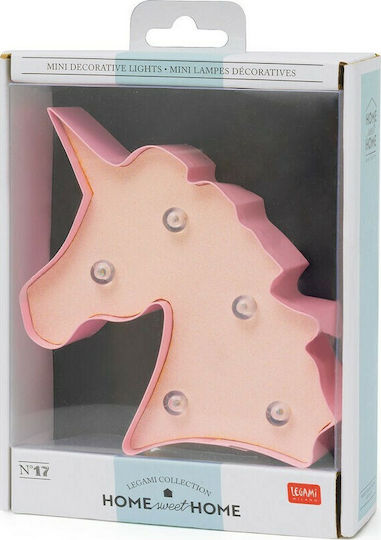 Legami Milano Led Παιδικό Διακοσμητικό Φωτιστικό Mini Unicorn Ροζ 13x3.3x12εκ.