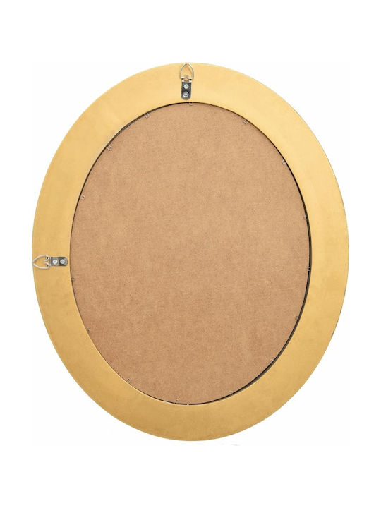 vidaXL Μπαρόκ Wall Mirror with Gold Wooden Frame Diameter 50cm 1pcs