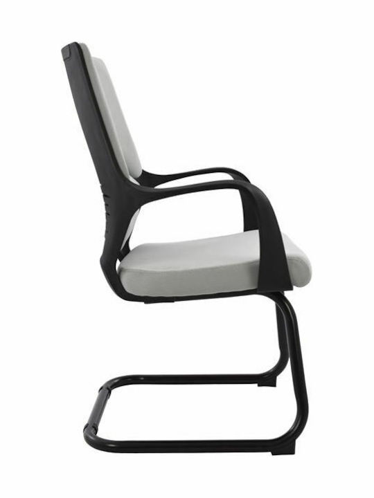 Fotoliu Vizitator cu Brațe Gri 64x60x94.5cm 1buc