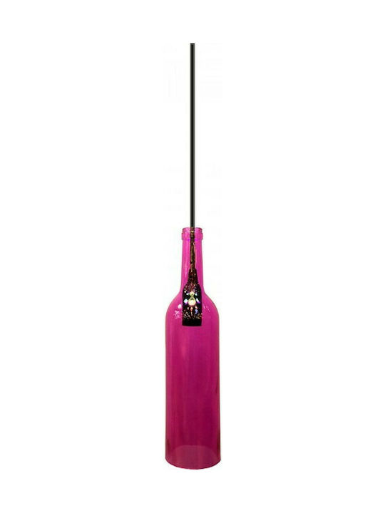 V-TAC Bottle Κρεμαστό Φωτιστικό Ροζ με Ντουί E14