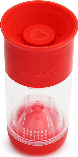Munchkin Бебешка чаша Miracle Fruit Infuser от пластмаса Червен 410мл за 12m+m+
