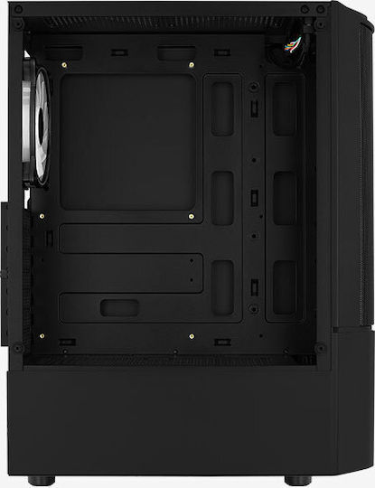 Aerocool Quantum Mesh v3 Gaming Middle Tower Carcasă Calculator cu Fereastră Laterală și Iluminare RGB Negru