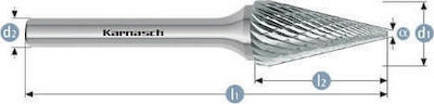 Karnasch Φρεζάκι Σκαψίματος Καρβιδίου 6mm 113091027