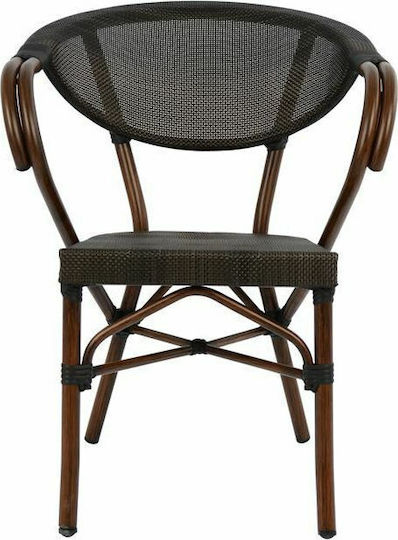 Πολυθρόνα Bamboo Καφέ Με Textline 60.5x59x81εκ.