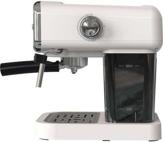 Primo PREM-40312 Eco Espresso Coffee Machine 1050W Pressure 19bar White 400312