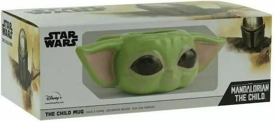 Paladone Star Wars The Mandalorian The Child Shaped Κούπα Κεραμική Πράσινη 350ml