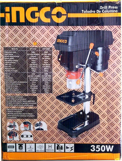 Ingco Tisch-Bohrmaschine DP133505 mit Leistung 350 Watt