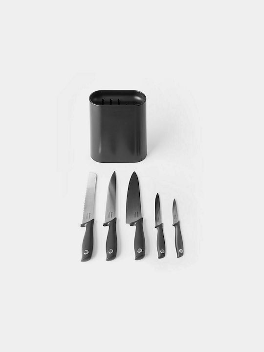 Brabantia Tasty Σετ Μαχαίρια με Βάση από Ανοξείδωτο Ατσάλι
