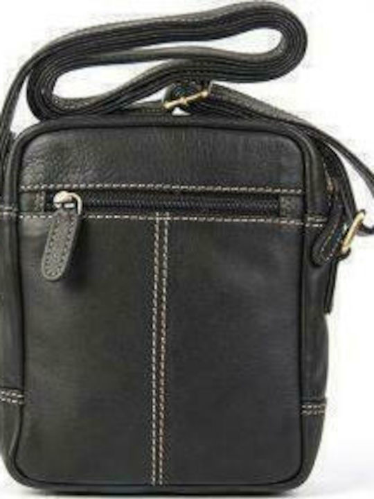 Leder Herren Tasche Schulter / Crossbody Schwarz