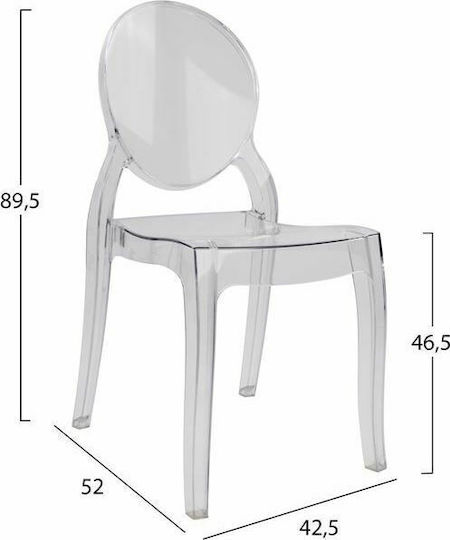 Stühle Küche Transparent 1Stück 42.5x52x89.5cm