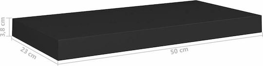 Rafturi S/2 Negru (2 Bucăți) 50x23x3.8 cm