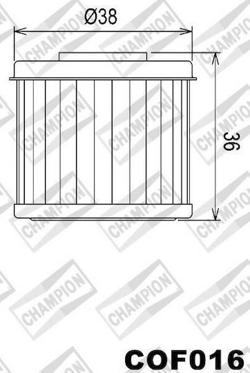 Champion HF116 Motorcycle Oil Filter για Honda