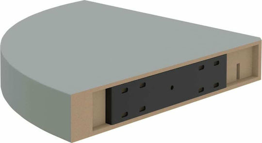 Corner Wall Shelves S/4 Grey 25x25x3.8cm