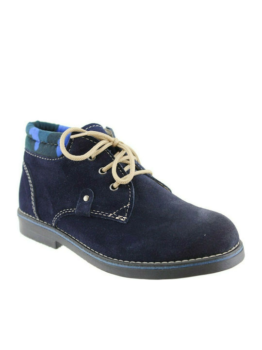 Scarpy Kinderstiefel Leder 301 Blau Wildleder