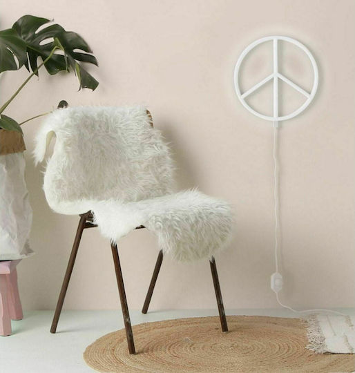 A Little Lovely Company Plastic Kids Wall Light Peace