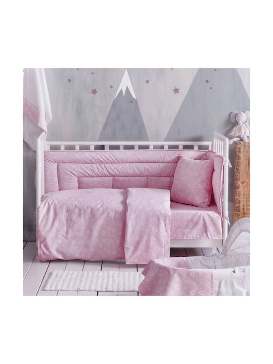 Rythmos Baby Duvet Cover Set With Pillowcase Bright Bright Baby Pink 110x160cm