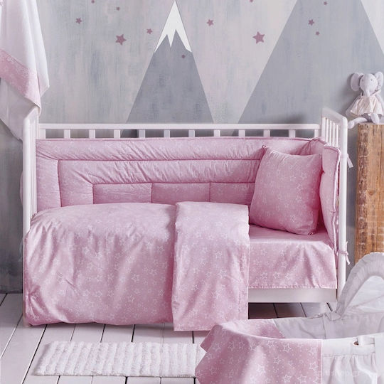 Rythmos Baby Duvet Cover Set With Pillowcase Bright Bright Baby Pink 110x160cm