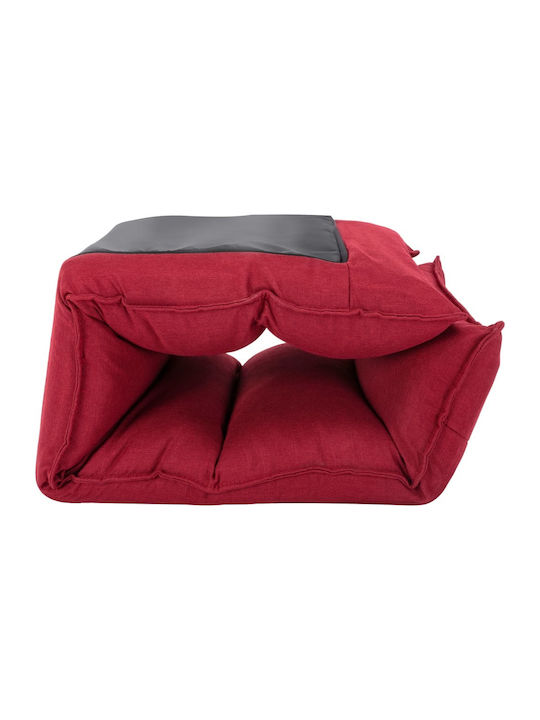 Multifunctional Bean Bag Chair Waterproof Burgundy 135x50x13cm