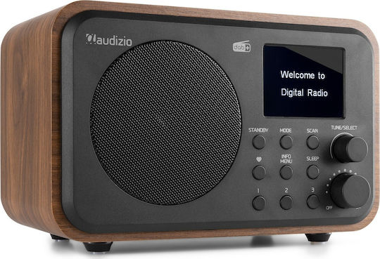 Audizio Milan DAB+ Tabletop Radio Rechargeable DAB+ with Bluetooth Brown