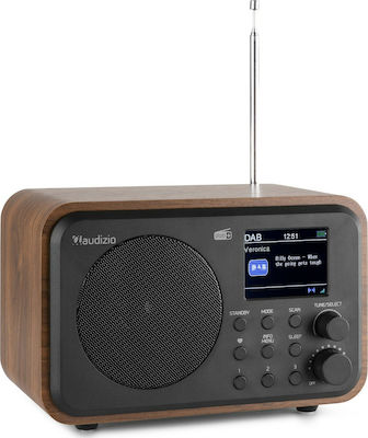 Audizio Milan DAB+ Tabletop Radio Rechargeable DAB+ with Bluetooth Brown