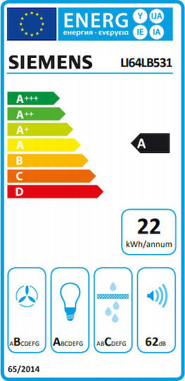 Siemens Iq300 Συρόμενος Απορροφητήρας 59.8cm Inox