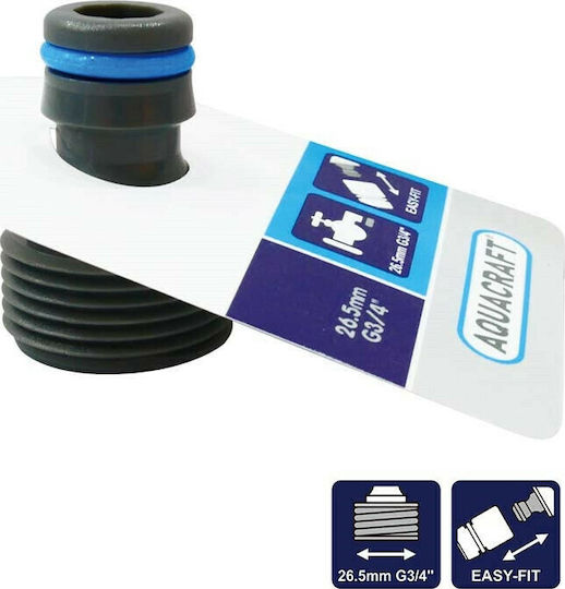 Aquacraft Standard 600205.0018 Ρακόρ Βρύσης 1''-3/4'' με Αρσενικό Σπείρωμα Μαύρο