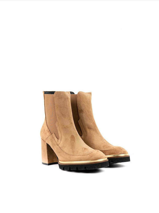 Women's Leather Ankle Boots MARIAN 14202 I20 CAMEL CAMEL CAMEL