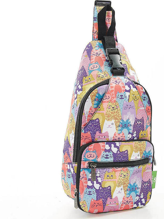 Eco Chic Cross Cats School Bag Shoulder Elementary, Elementary Multicolored