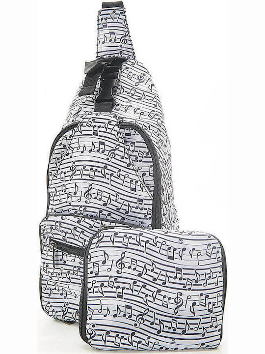 Eco Chic Cross Weiße Musik Schulranzen Schulter Grundschule Weiß