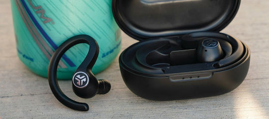 Jlab Epic Air Sport ANC In-ear Bluetooth Handsfree Ακουστικά με Αντοχή στον Ιδρώτα και Θήκη Φόρτισης Μαύρα