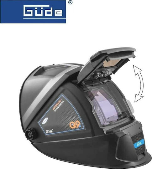 Güde Welding Helmet with 320x225mm Visual Field with Flip Front Black