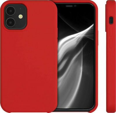 KWmobile Umschlag Rückseite Silikon Rot (iPhone 12 mini) 52640.09