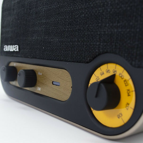 Aiwa RBTU-600 Φορητό Ραδιόφωνο Επαναφορτιζόμενο με Bluetooth και USB Μαύρο