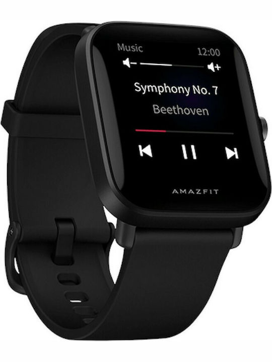Amazfit Bip U Pro Αδιάβροχο Smartwatch με Παλμογράφο (Μαύρο)