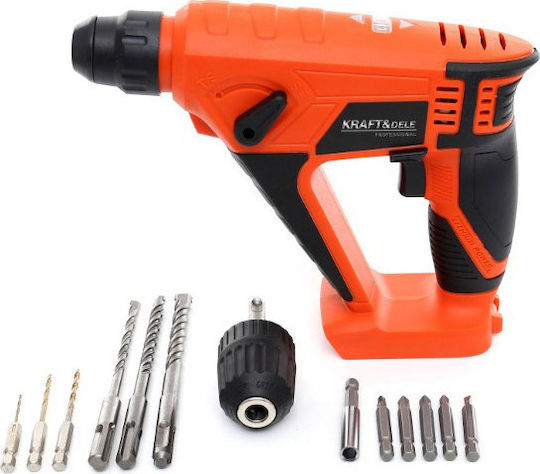 Kraft & Dele Rechargeable Rotary Drill X Impact Demolition Hammer Battery 18V Solo with Chuck SDS Plus KD1756