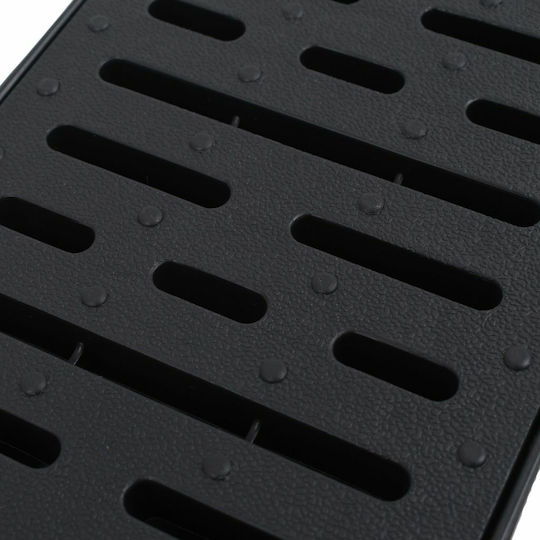 vidaXL Plastic Canal Duș cu Dimensiune 100x12.5cm Negru 3buc