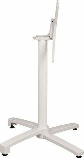 Freebox Stand De Masă Pliabil Metalic Cu Reglaj Alb Mat 69x69x92cm