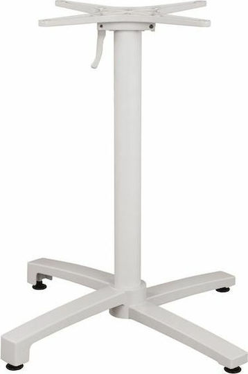 Freebox Stand De Masă Pliabil Metalic Cu Reglaj Alb Mat 69x69x92cm