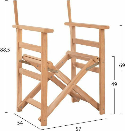 Freebox Lemnos Gestell Für Regisseurstuhl Hölzernes 57x54x88,5cm Beiges