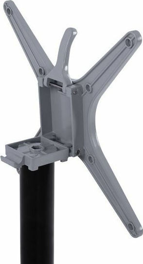 Freebox Klappbarer Aluminium Tischständer mit Einstellbar Schwarz Matt 66x66x72cm