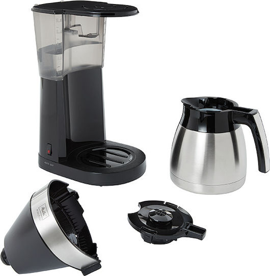 Melitta Easy Top Therm II Steel Καφετιέρα Φίλτρου 1050W Stainless Steel