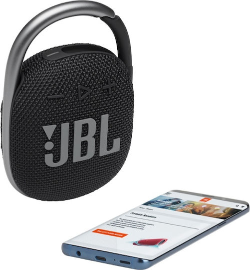 JBL Clip 4 Waterproof Bluetooth Speaker 5W with Battery Life up to 10 hours Black